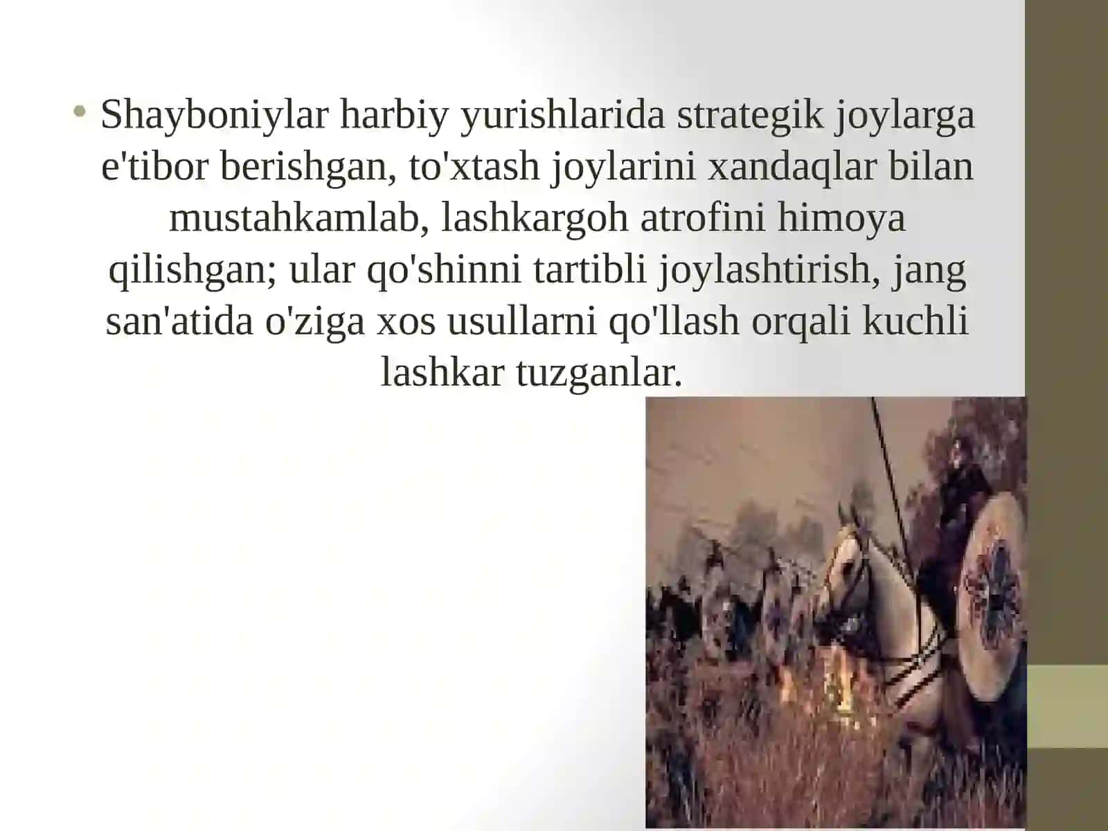 Shayboniylarda harbiy yurishlar 2