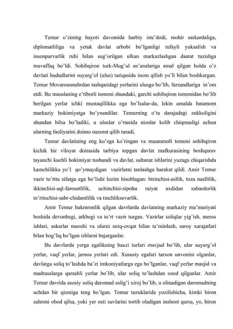 Temur davlatining ichki va tashqi siyosati 2