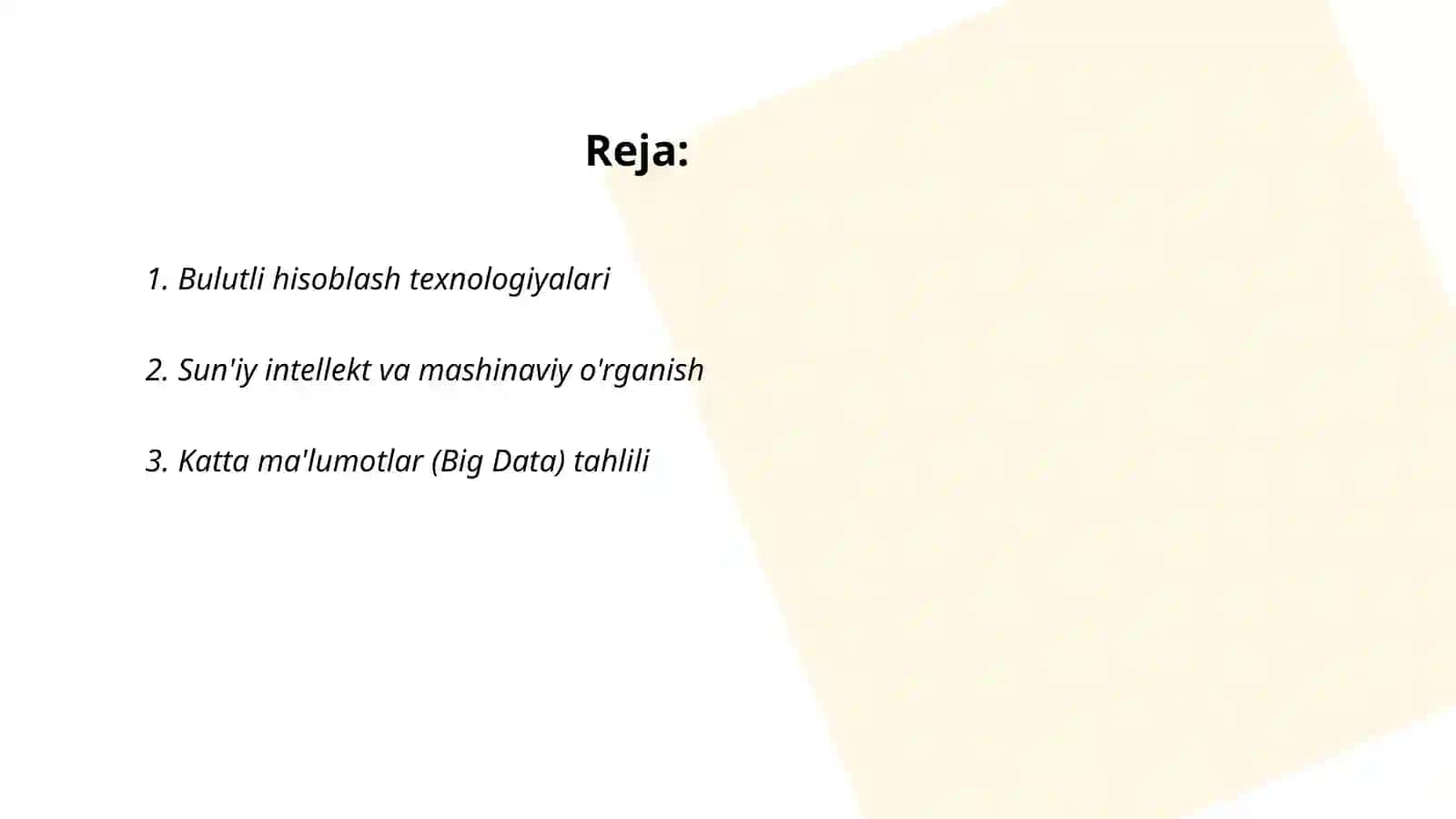 Bulutli hisoblash texnologiyalari 2