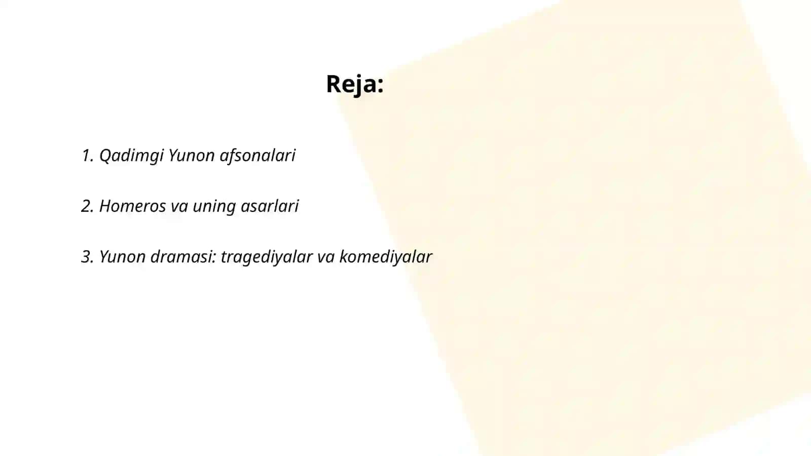 Qadimgi Yunon va Rim adabiyoti 2