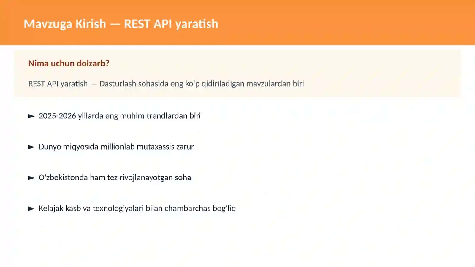 DASTURLASH | JAVASCRIPT VA WEB 2