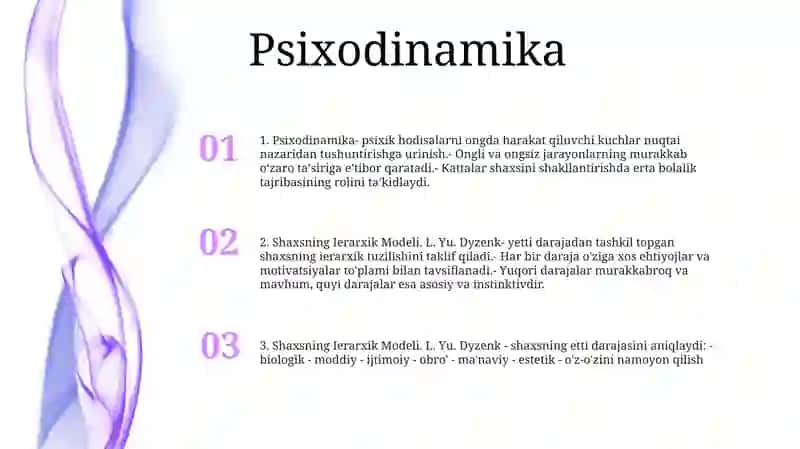 Shaxsning Ierarxik Modeli. L. Yu. Dyzenk 2