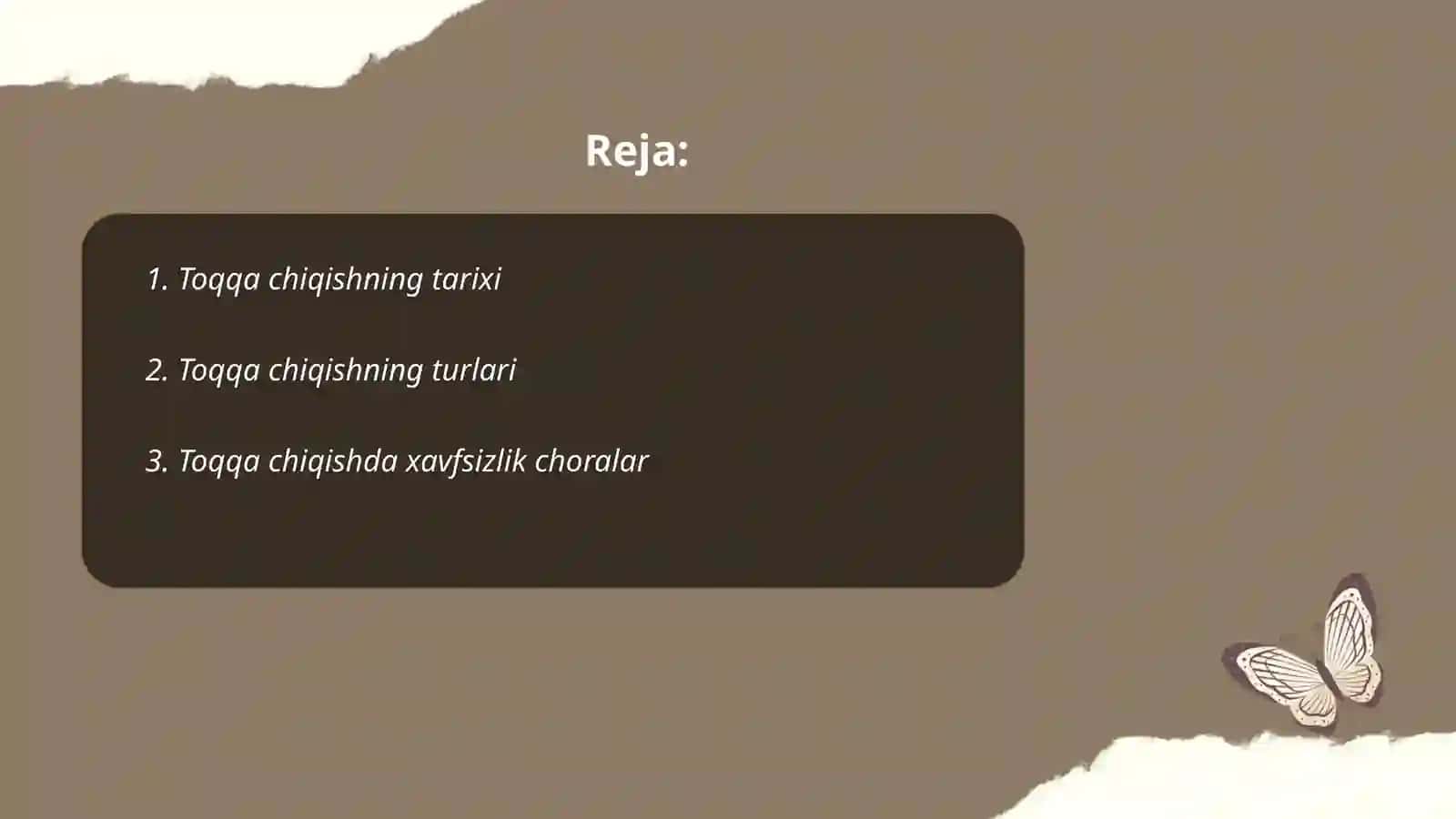 Toqqa chiqishning tarixi 2