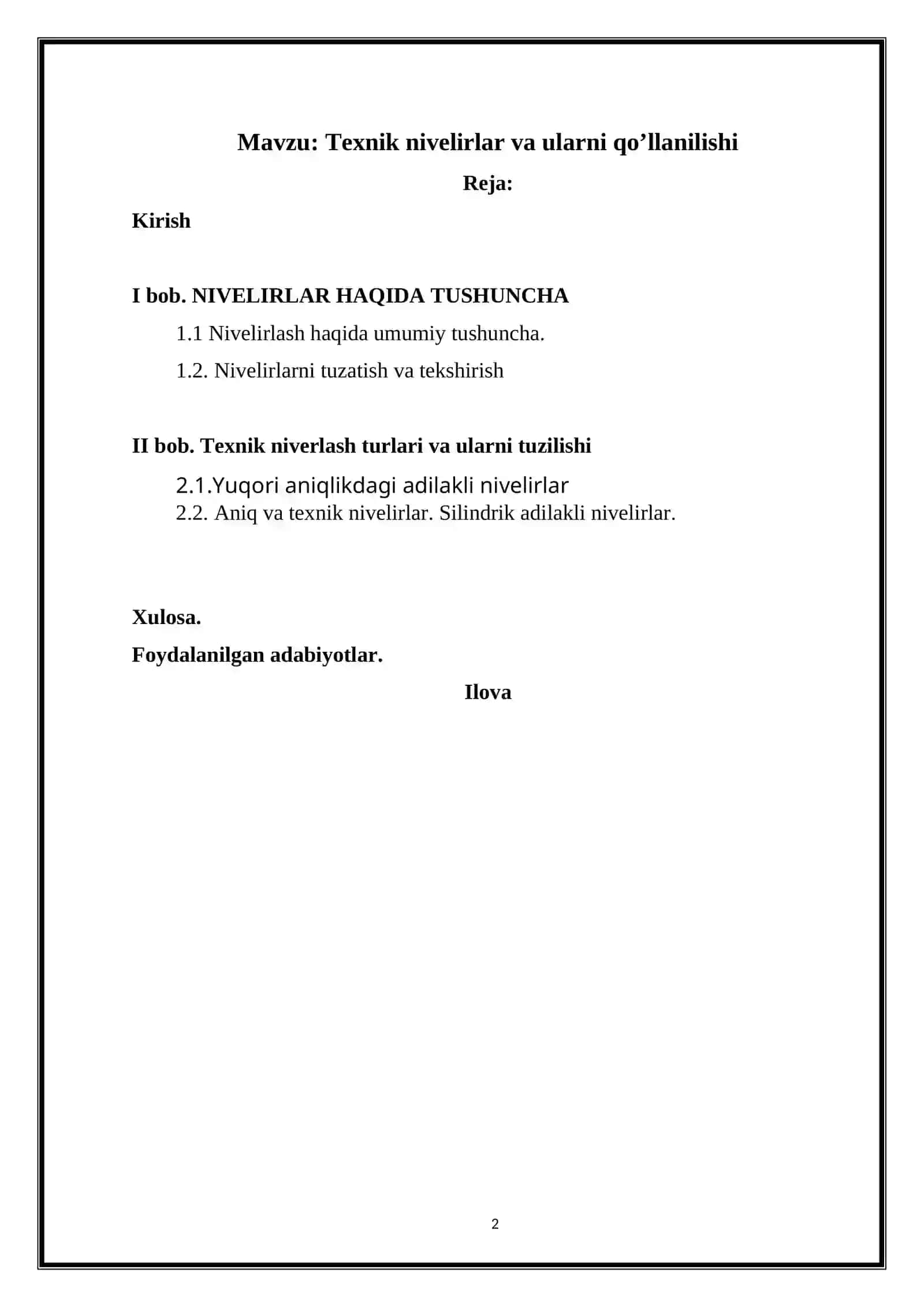 Texnik nivelirlar va ularni qo’llanilishi 2