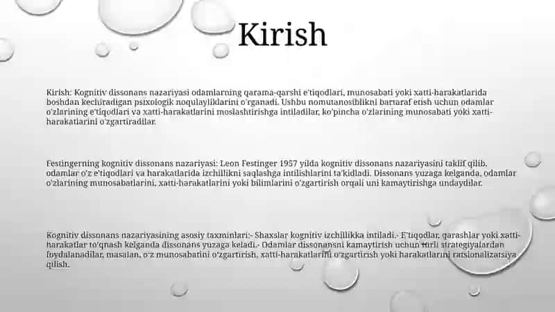 Kognitiv Sotsial Dissonans Nazariyasi 2