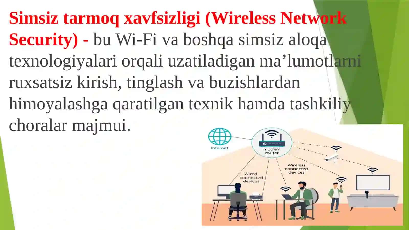 Simsiz tarmoq xavfsizligi (Wireless Network Security) 2
