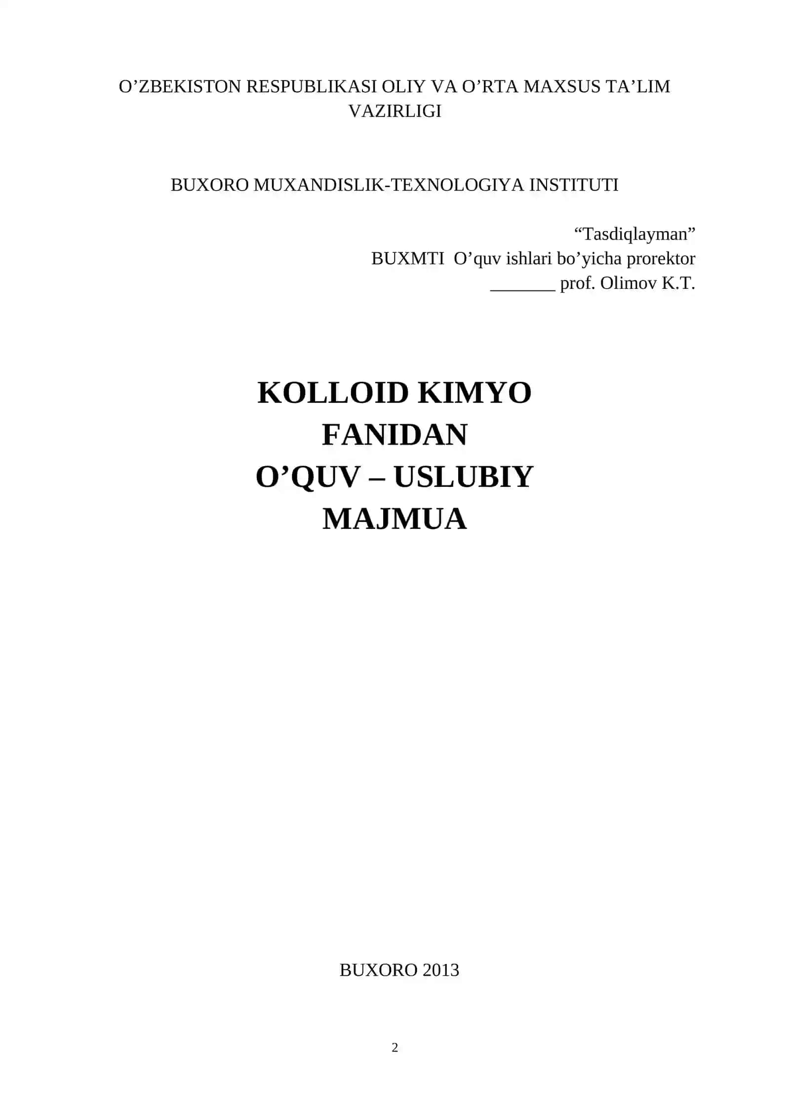 KOLLOID KIMYO 2