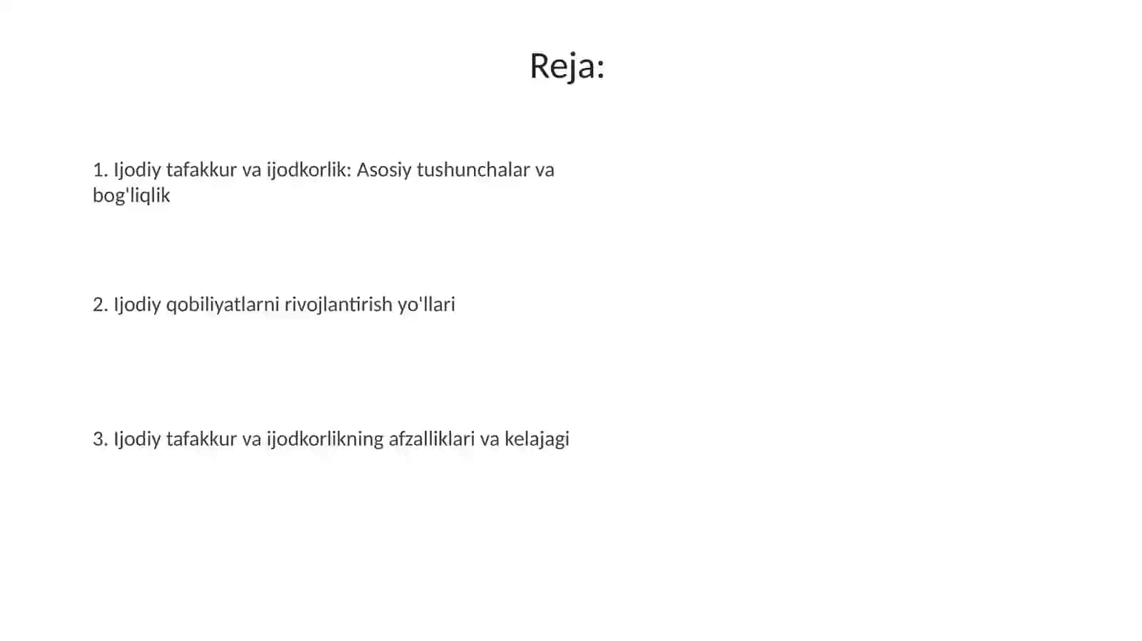 Ijodiy tafakkur va ijodkorlik 2
