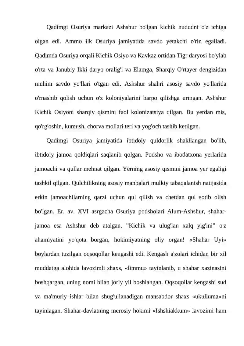 Qadimgi Osuriya davlati 2
