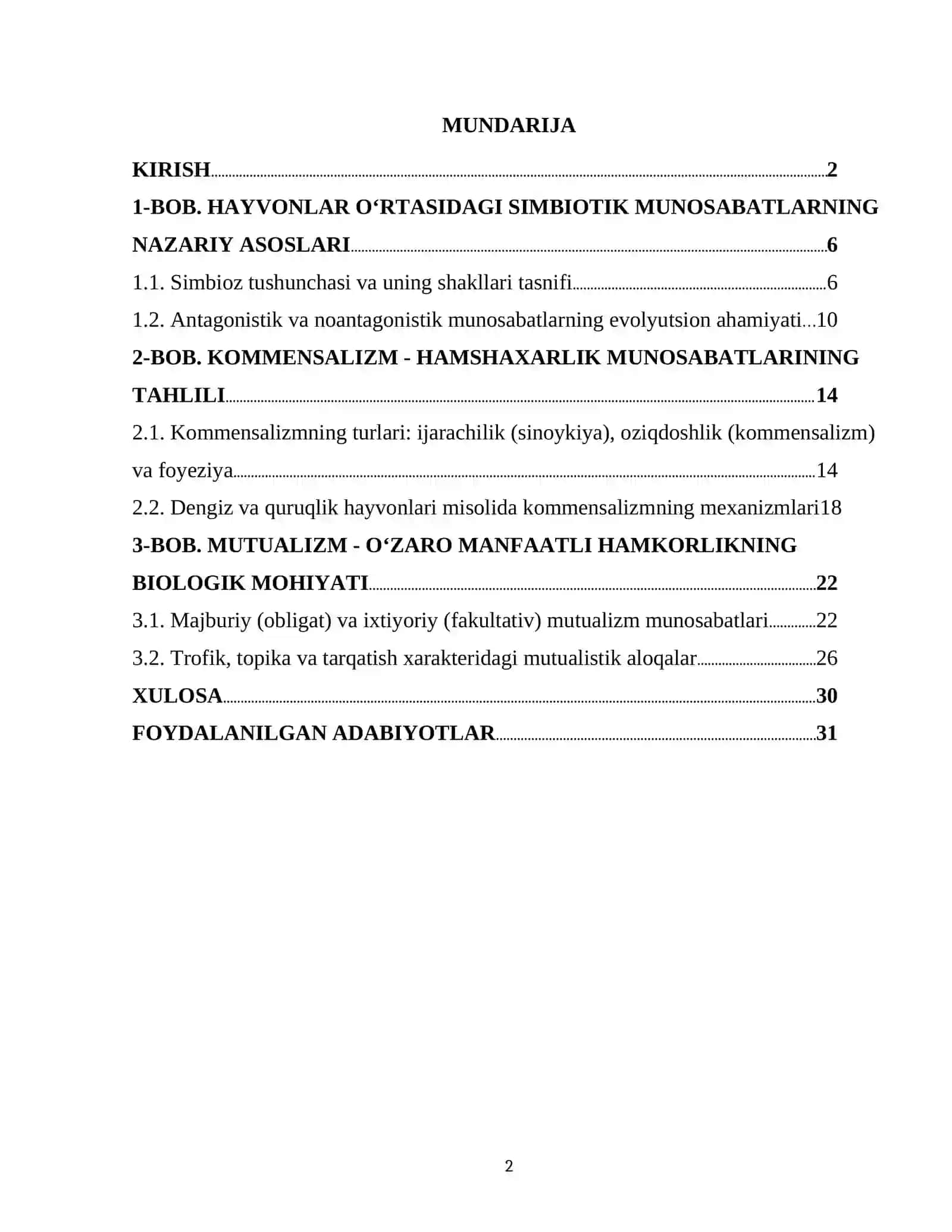 HAYVONLAR OʻRTASIDA KOMMENSALIZM, MUTUALIZM MUNOSABAT SHAKLLARI 2