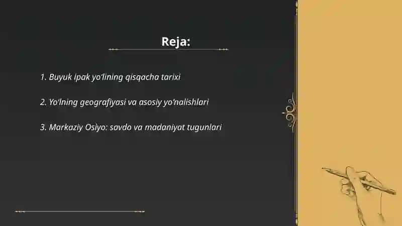 Buyuk ipak yoʻli slayd 2
