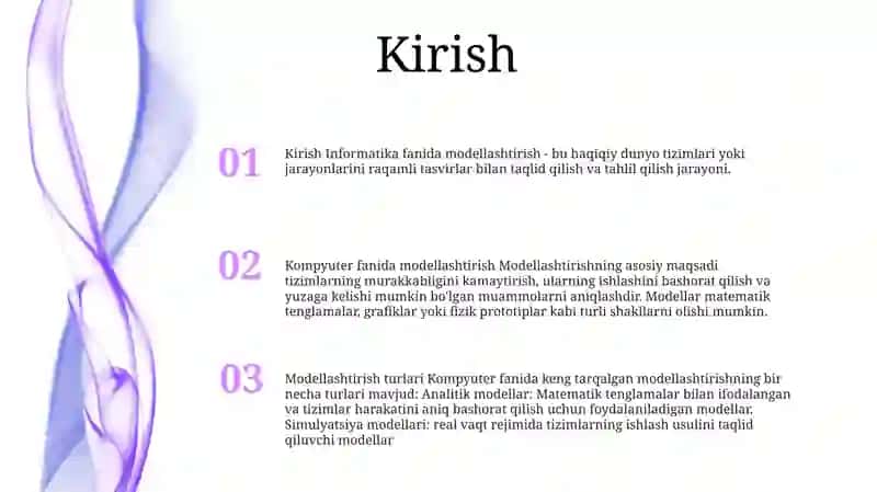 Informatikada Modellashtirish Haqida Tushuncha Berish 2