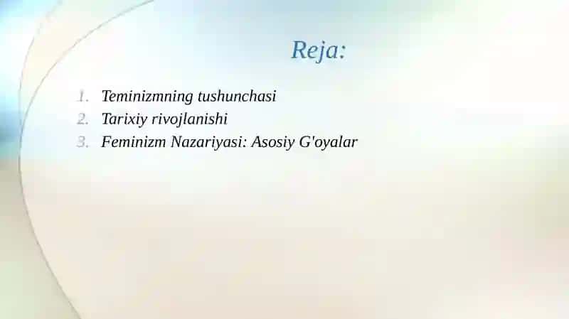 Teminizm tarixiy va g'oya nazariya 2