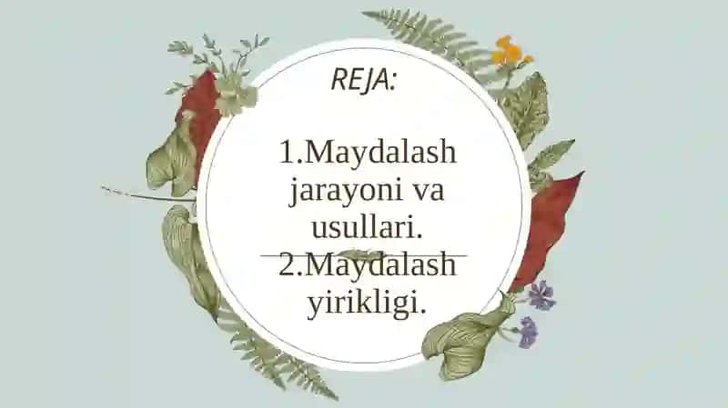 Omuxta yem maydalanish yirikligini aniqlash 2