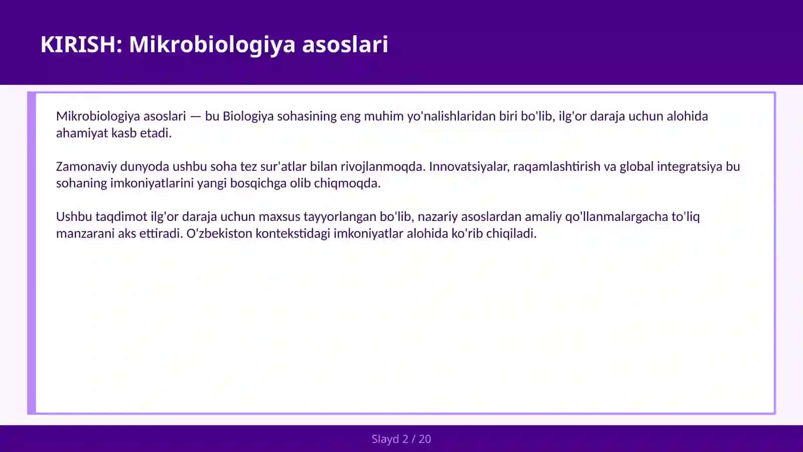 Mikrobiologiya asoslari 2