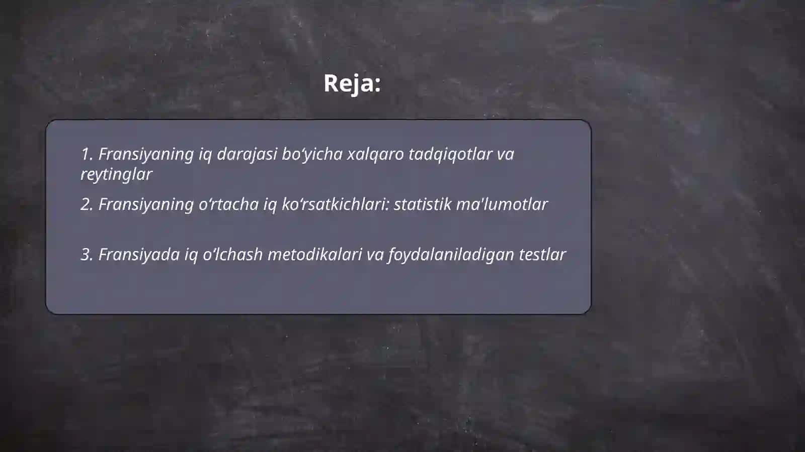 Fransiyaning iq haqida malumot 2