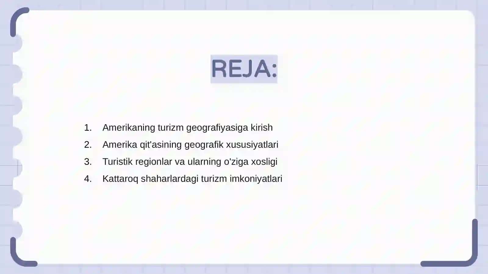 Amerikaning turizm geografiyasi 2