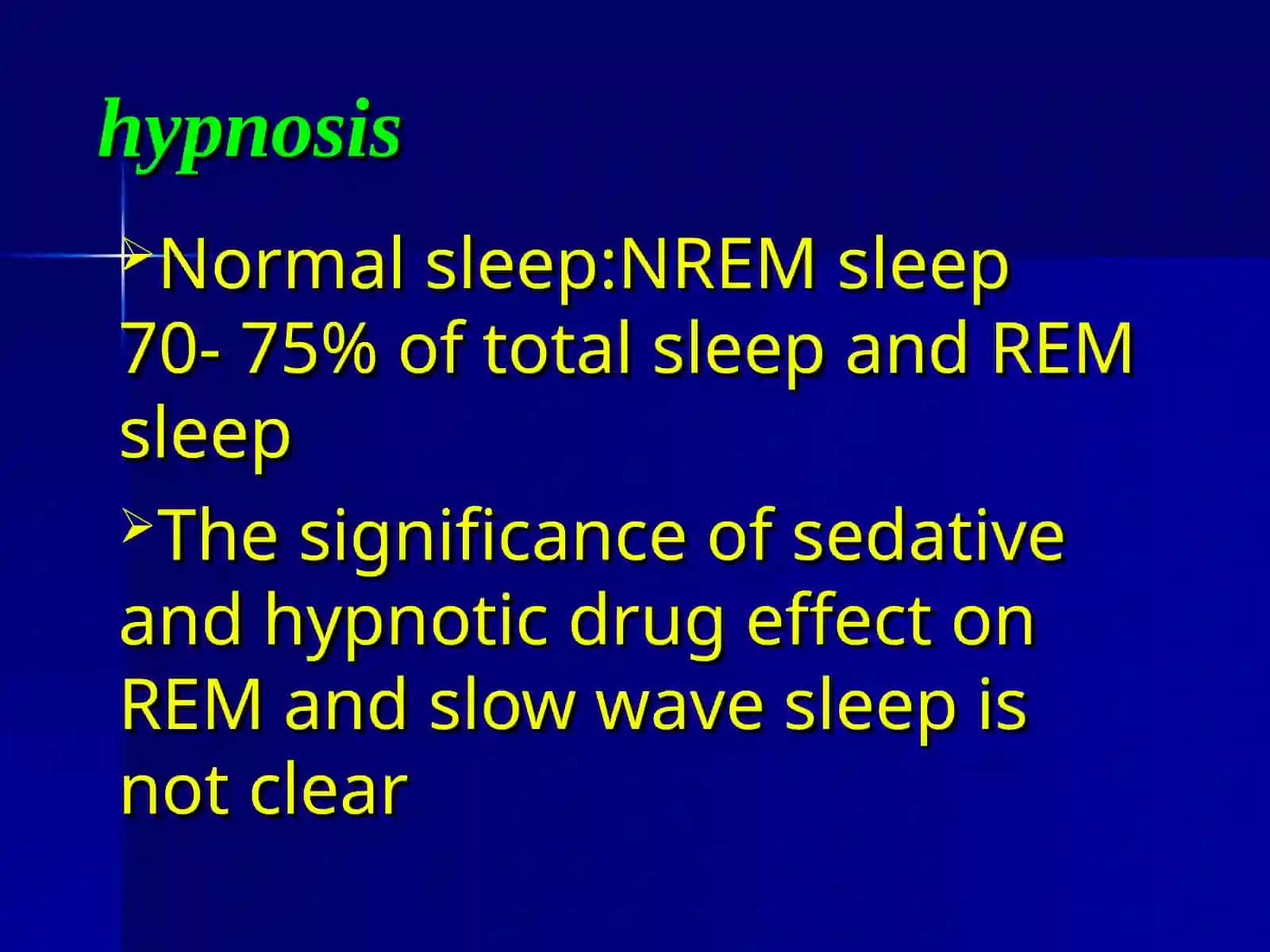 Sedative and hypnotic drugs 2