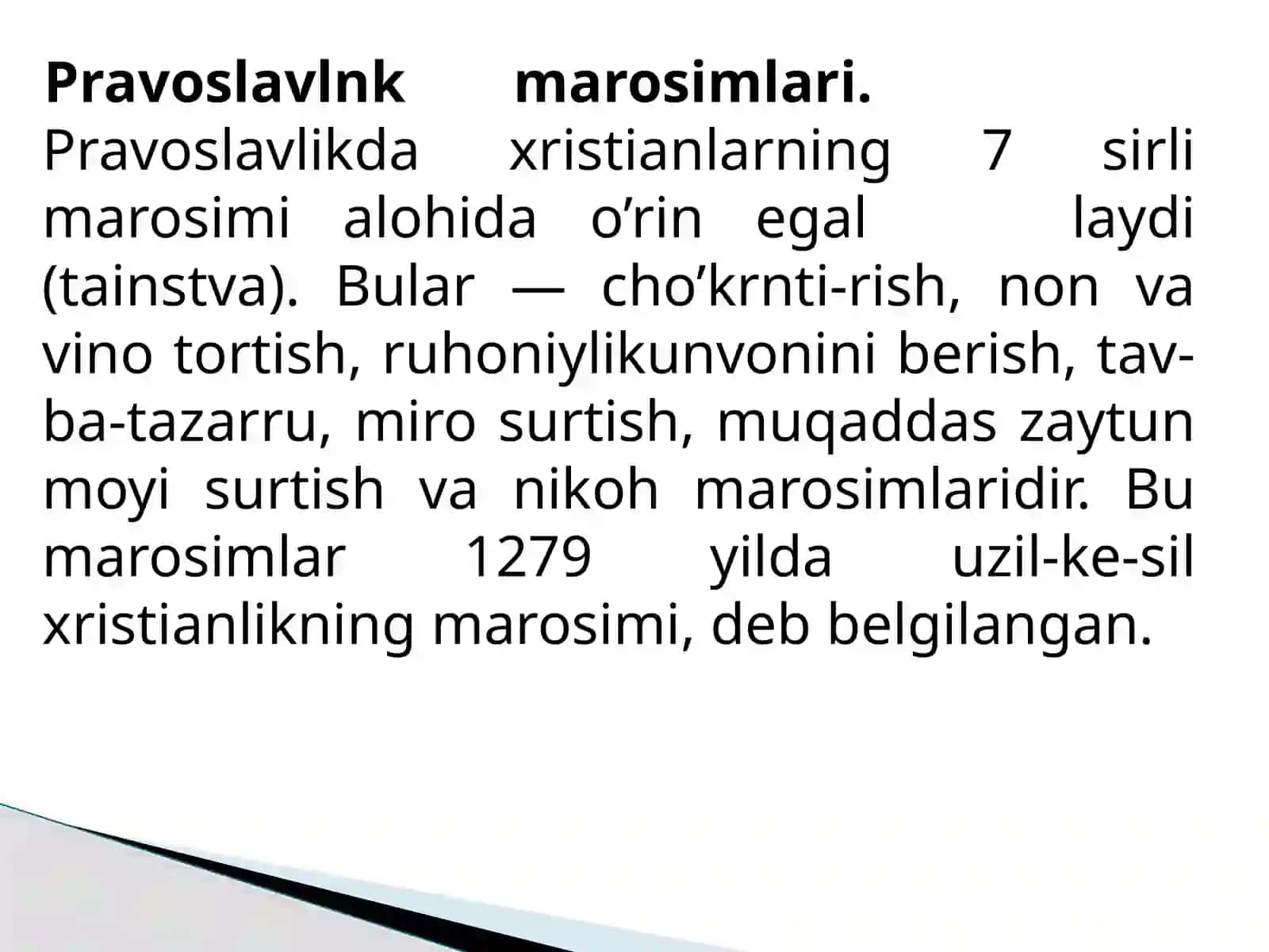 Xristianlikdinidagimarosimlar 2