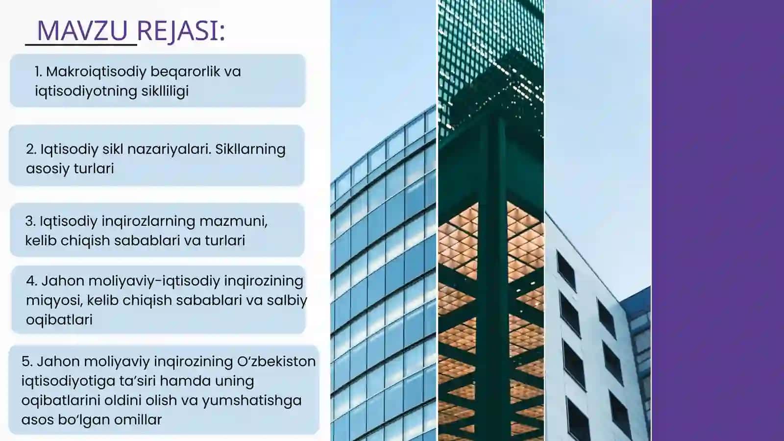 IQTISODIYOTNING SIKLLILIGI VA MAKROIQTISODIY BEQARORLIK 2