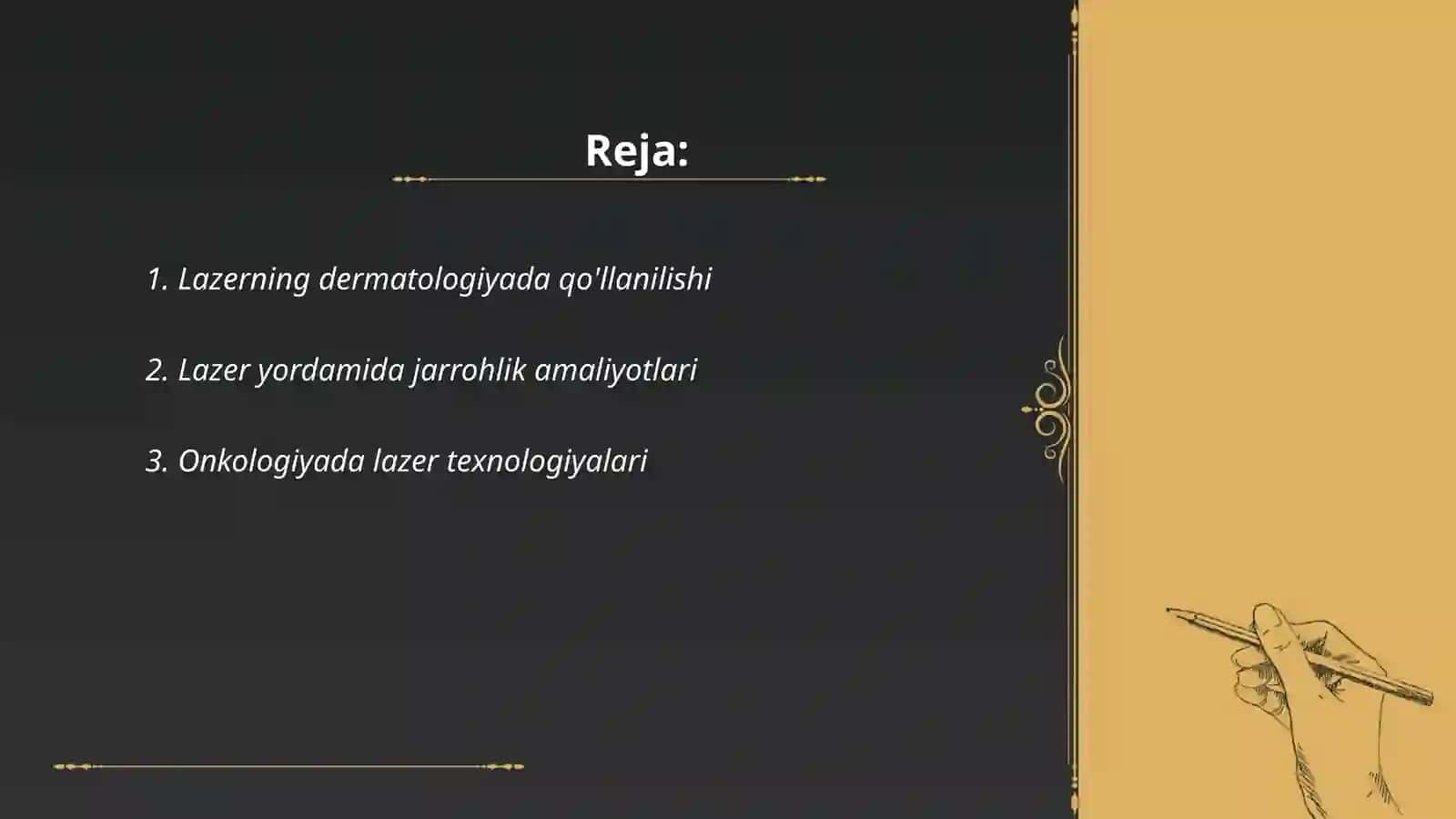 Lazerning tibbiyotda qóllanilishi 2