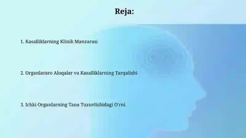 Tana tuzilishiga oid ichki organlar 2