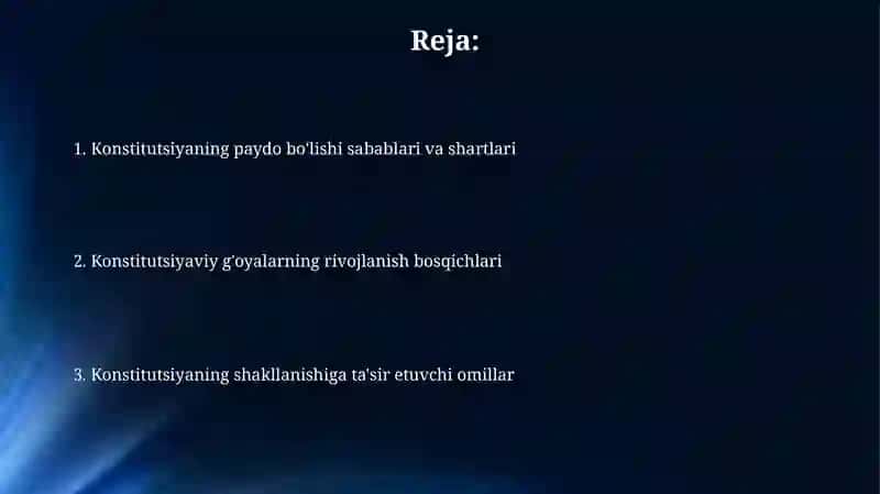Konstitutsiyaning paydo bo'lish tarixi 2