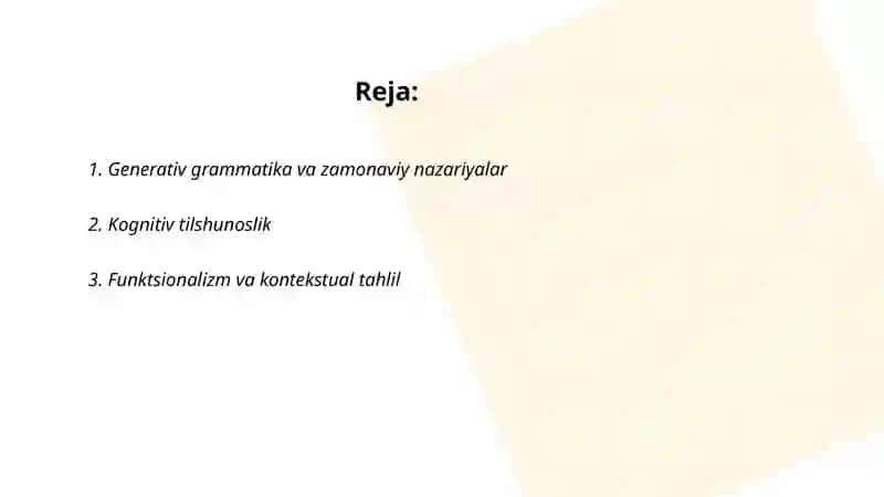 Tilshunoslikning zamonaviy yoʻnalishlari Sabina 2