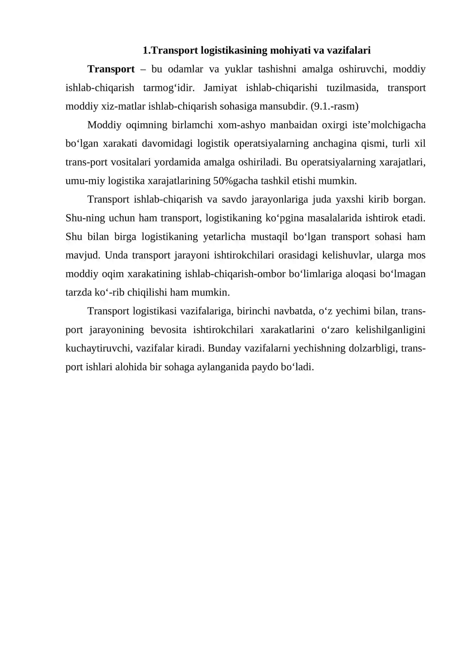 Transport logistikasi 2