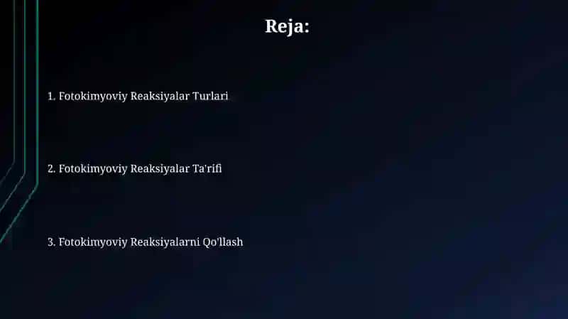 Fotokimyoviy reaksiyalar 2