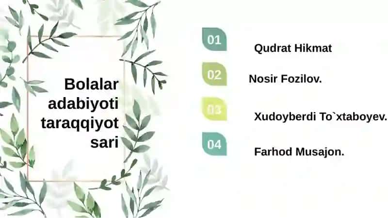 BOLALAR ADABIYOTI 2