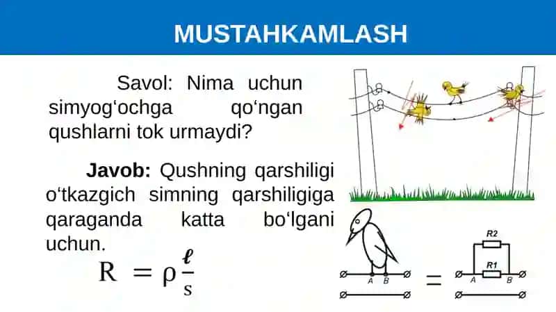 LABORATORIYA ISHI: OM QONUNINI O‘RGANISH 2