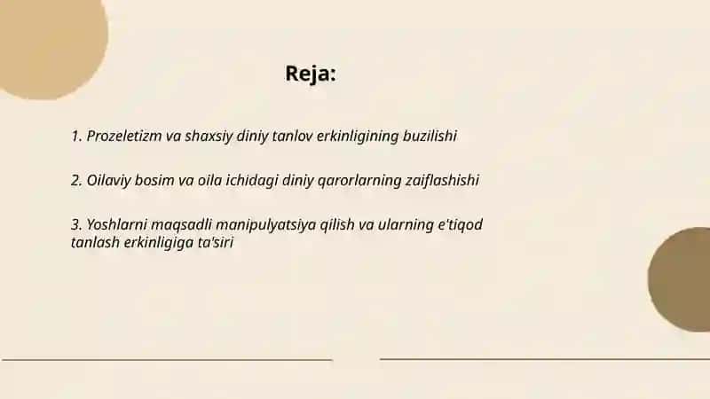 prozeletizmning diniy e'tiqodini tanlashga salbiy ta'siri 2