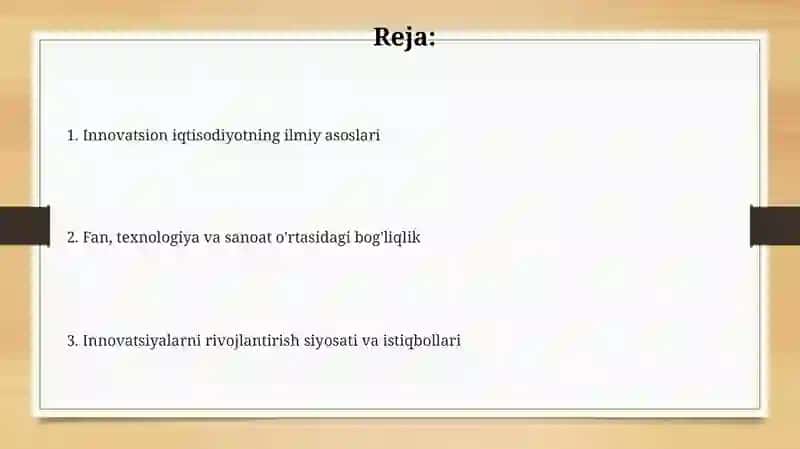 Innovatsiya Ekotizimining Ilmiy Asoslari 2