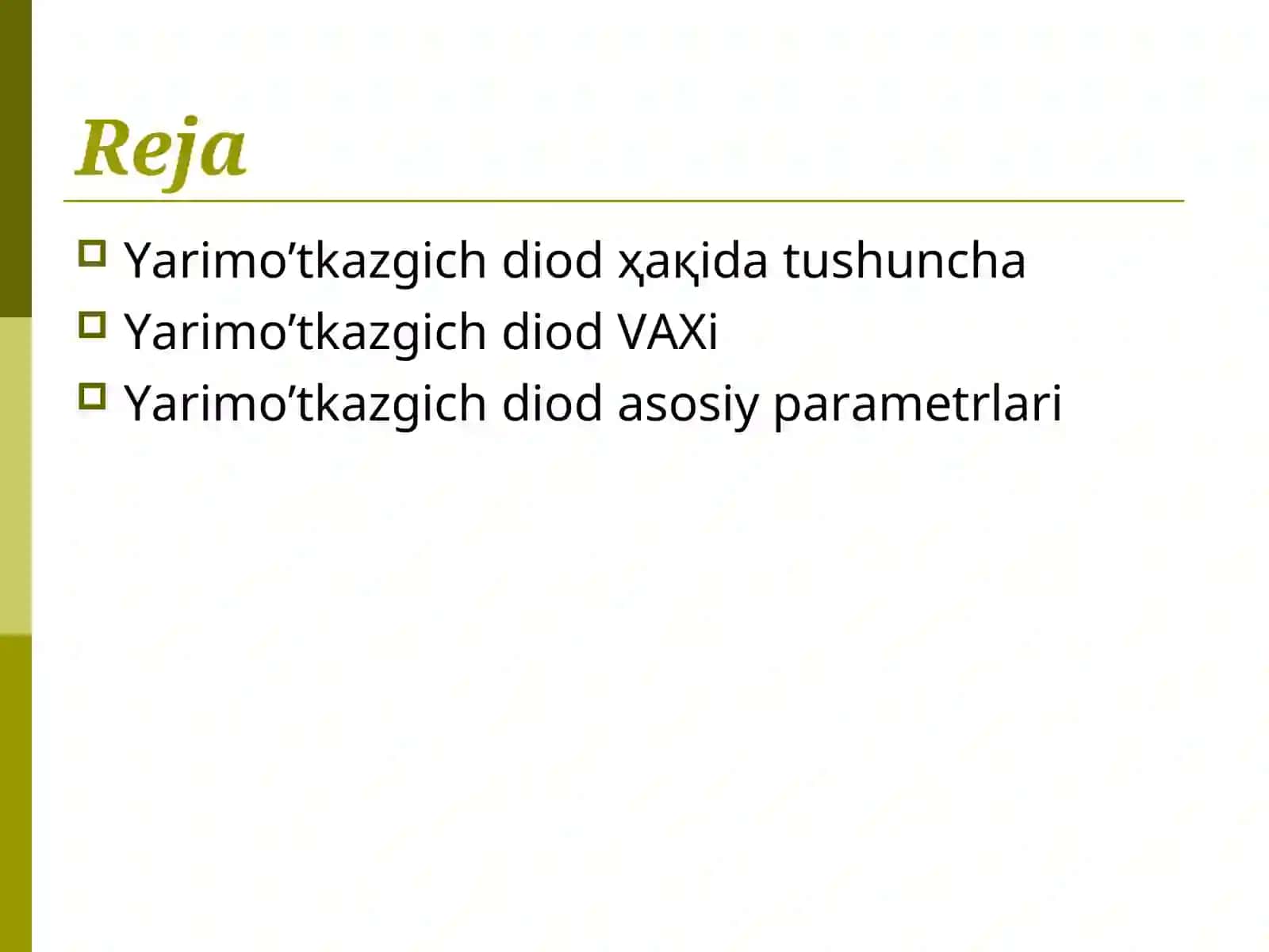 YARIMО’TKAZGICH DIОDLAR 2
