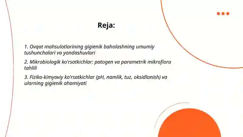 Ovqat mahsulotlarining sifatini gigienik baholash 2