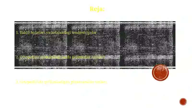 Polimerlar. Ortopedik stomatologiyada ishlatiladigan plastmassalar, ularning turlari 2