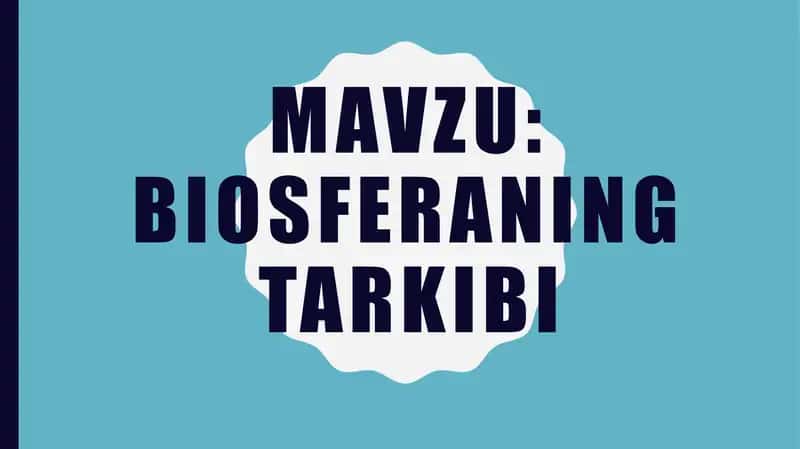 Biosferaning tarkibi 2