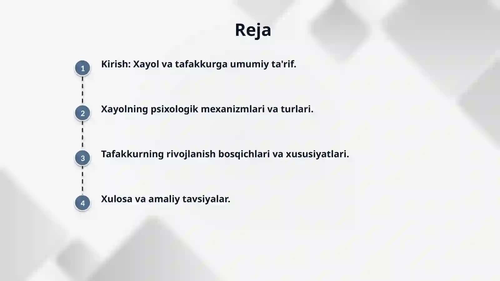 xayol va taffakurning psixologik xususiyatlari. 2