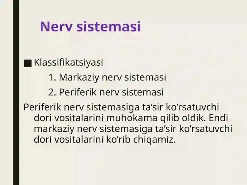 Trankvilizatorlar va sedativ tinchlantiruvchi moddalar 2