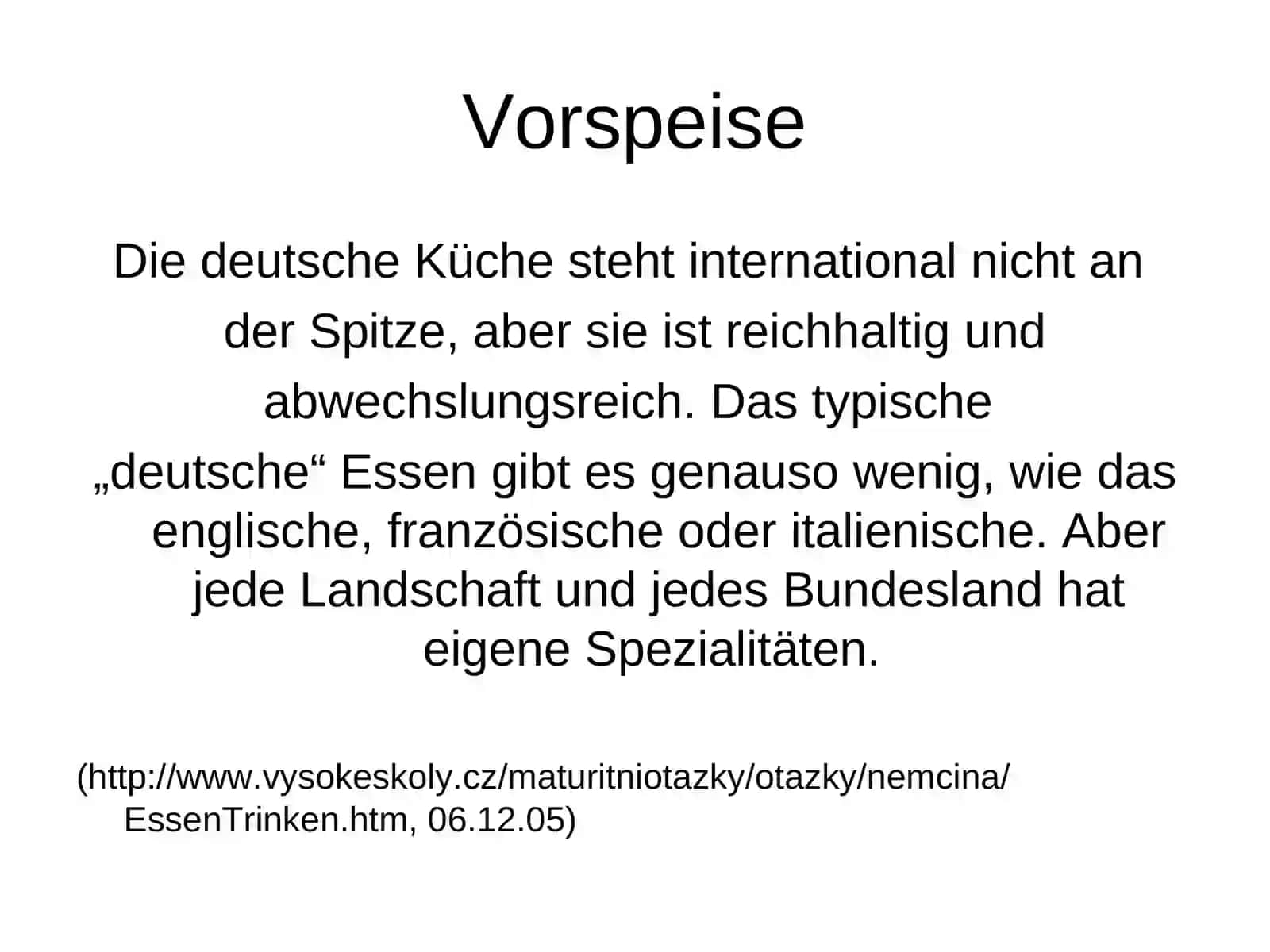 Essen und Trinken in Deutschland 2