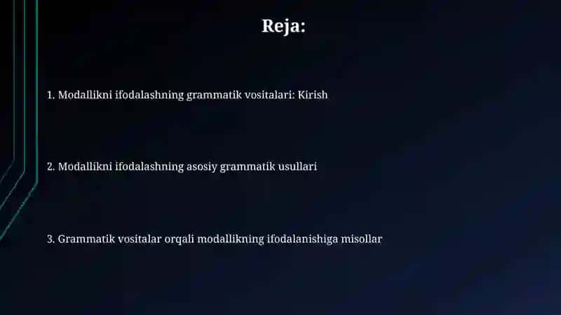 Modal ifodalashning grammatik vositalari 2