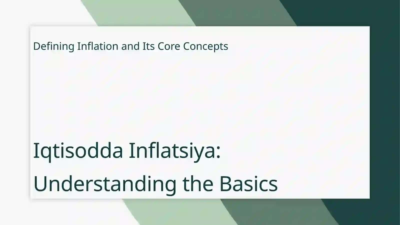 Iqtisodda Inflatsiya: Understanding the Basics 2