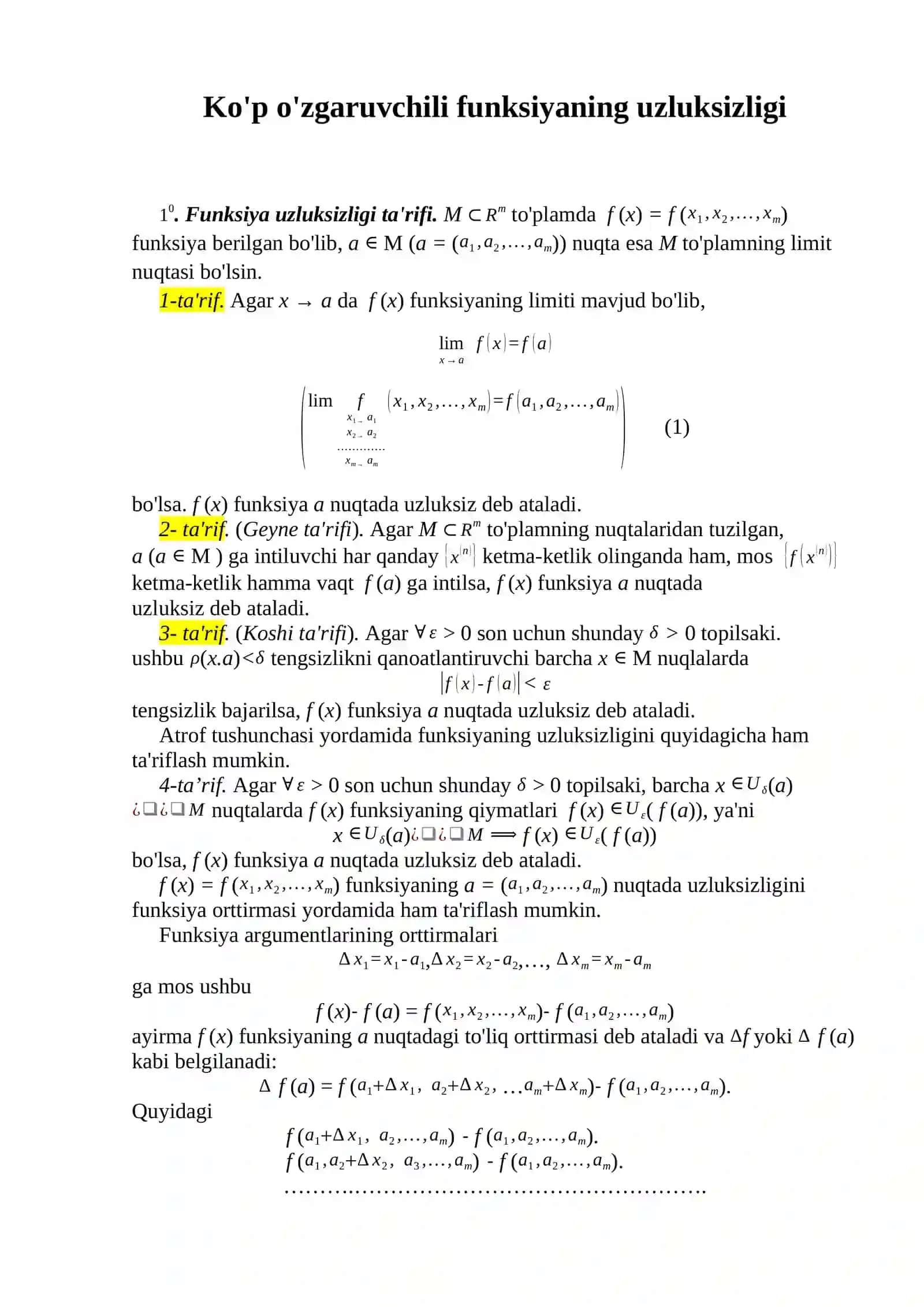 Matematik Analiz 2