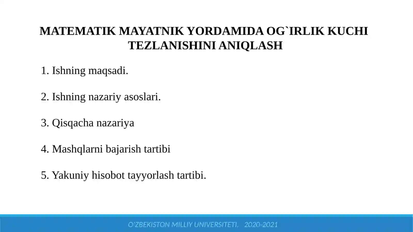 Umumiy fizika fani 2