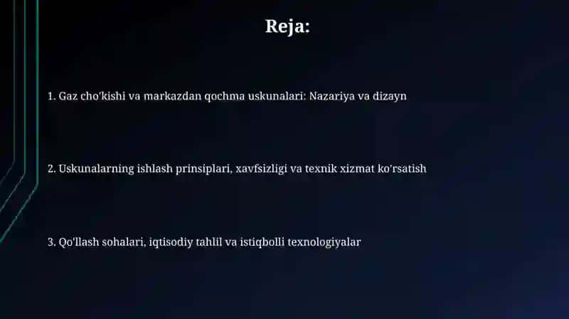 Gazlarni cho'ktirish va sentrafugalash qurilmalari konstruksiyalari 2