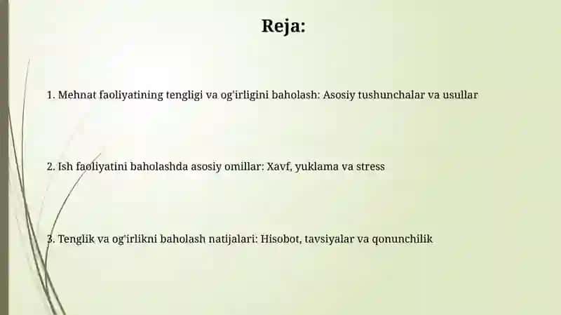 Tenglik va Og'irlikni Baholashning Muhimligi 2