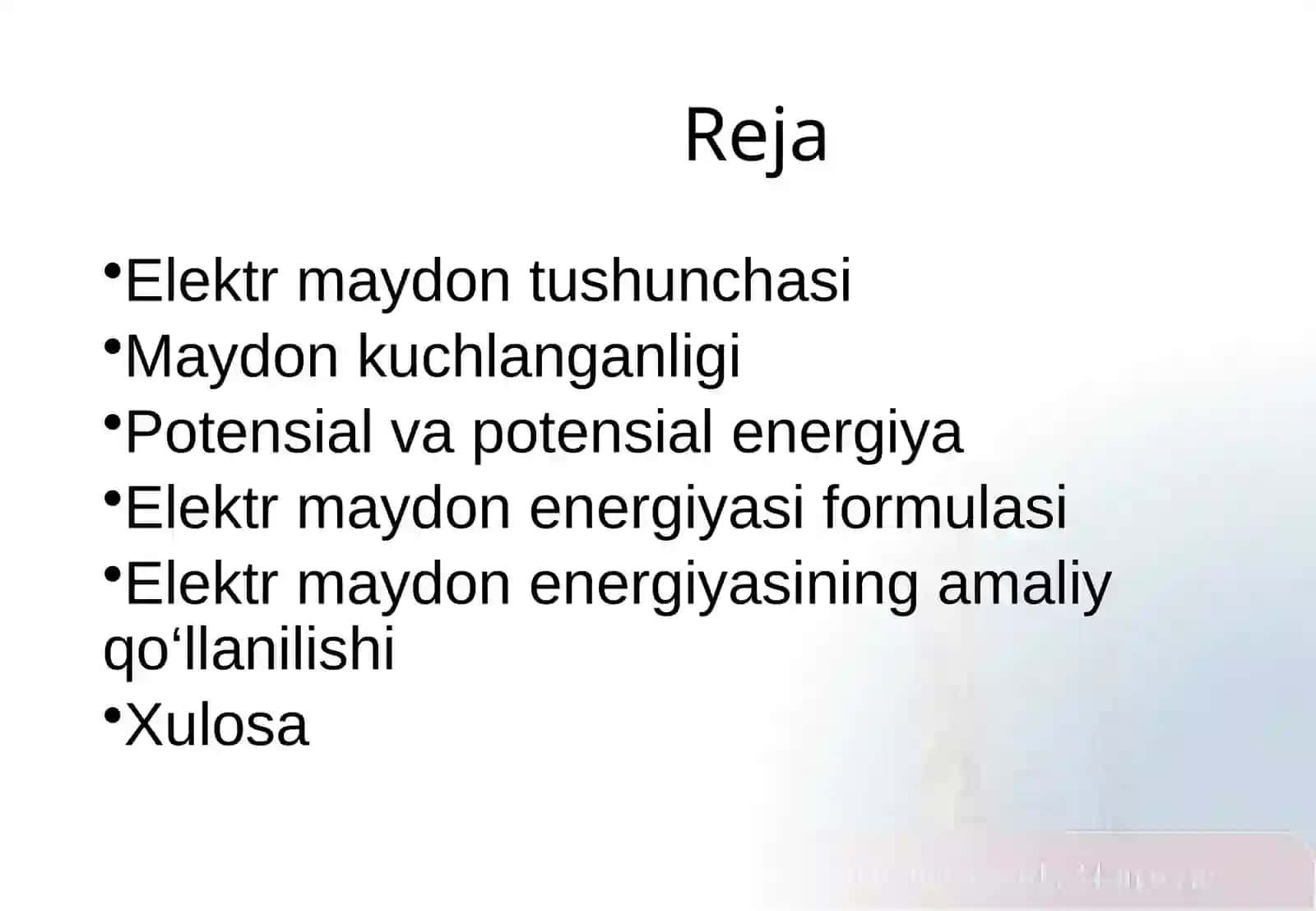 Elektrmaydon energiyasi 2