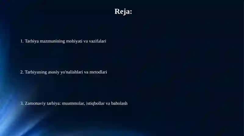 Pedagogik jarayonda tarbiyaning mazmuni 2