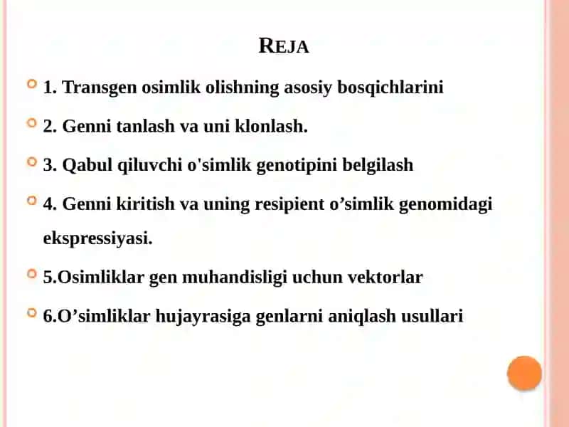 Gen muhandisligi to'g'risida darslik 2